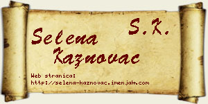 Selena Kaznovac vizit kartica